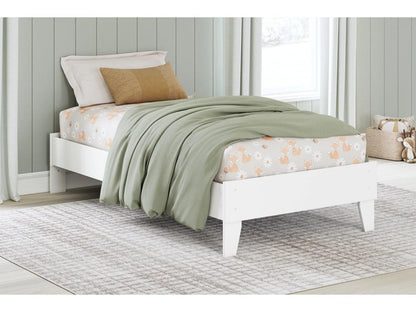Signature Design by Ashley - Hallityn Twin Platform Bed in White - EB1810-111 veiw 2
