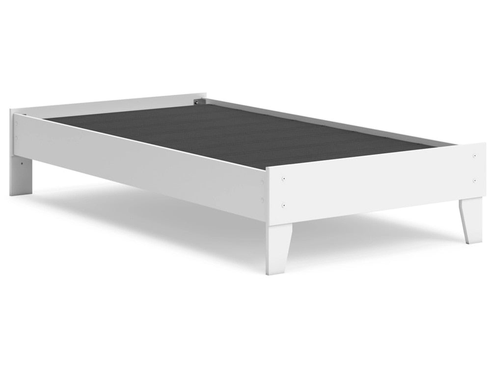 Signature Design by Ashley - Hallityn Twin Platform Bed in White - EB1810-111 veiw 3