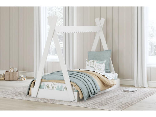 Signature Design by Ashley - Hallityn Twin Tent Complete Bed In Box in White - EB1810-121 veiw 2