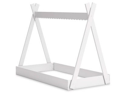 Signature Design by Ashley - Hallityn Twin Tent Complete Bed In Box in White - EB1810-121 veiw 3