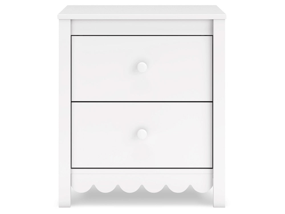 Signature Design by Ashley - Hallityn Two Drawer Night Stand in White - EB1810-292 veiw 1