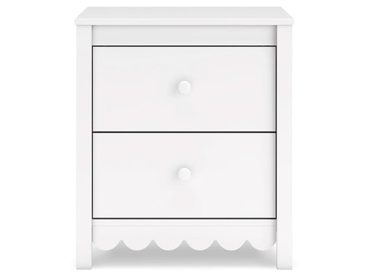 Signature Design by Ashley - Hallityn Two Drawer Night Stand in White - EB1810-292 veiw 1