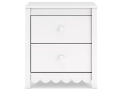 Signature Design by Ashley - Hallityn Two Drawer Night Stand in White - EB1810-292 veiw 3