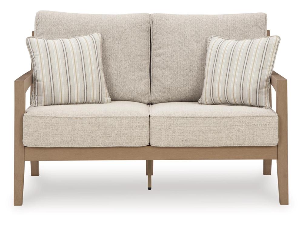 Signature Design by Ashley - Hallow Creek Outdoor Loveseat W/Cushion in Driftwood - P560-835 veiw 1