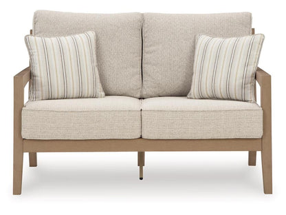 Signature Design by Ashley - Hallow Creek Outdoor Loveseat W/Cushion in Driftwood - P560-835 veiw 3