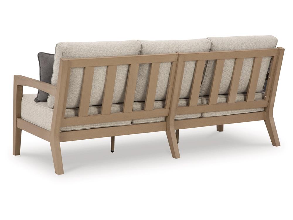 Signature Design by Ashley - Hallow Creek Outdoor Sofa With Cushion in Driftwood - P560-838 veiw 3