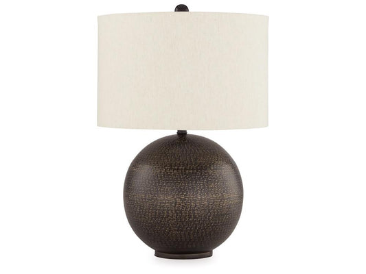 Signature Design by Ashley - Hambell Metal Table Lamp in Black/Gold Finish - L207434 veiw 1