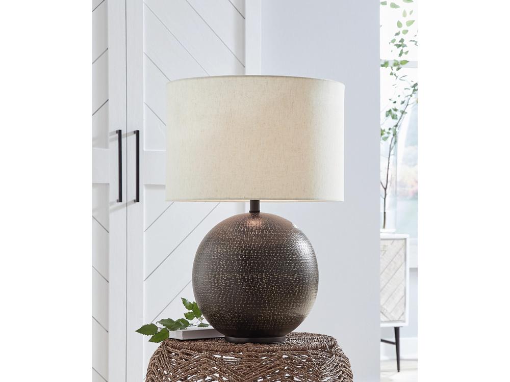 Signature Design by Ashley - Hambell Metal Table Lamp in Black/Gold Finish - L207434 veiw 2