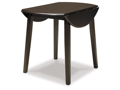 Signature Design by Ashley - Hammis Round Drm Drop Leaf Table in Dark Brown - D310-15 veiw 1