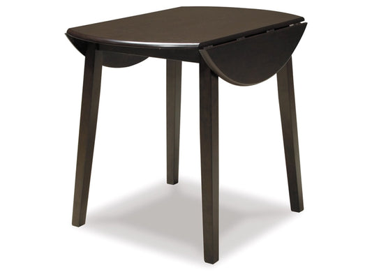 Signature Design by Ashley - Hammis Round Drm Drop Leaf Table in Dark Brown - D310-15 veiw 1