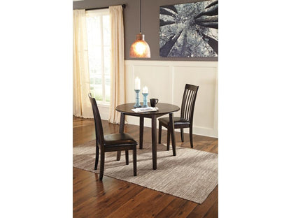 Signature Design by Ashley - Hammis Round Drm Drop Leaf Table in Dark Brown - D310-15 veiw 3