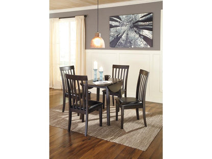 Signature Design by Ashley - Hammis Round Drm Drop Leaf Table in Dark Brown - D310-15 veiw 4