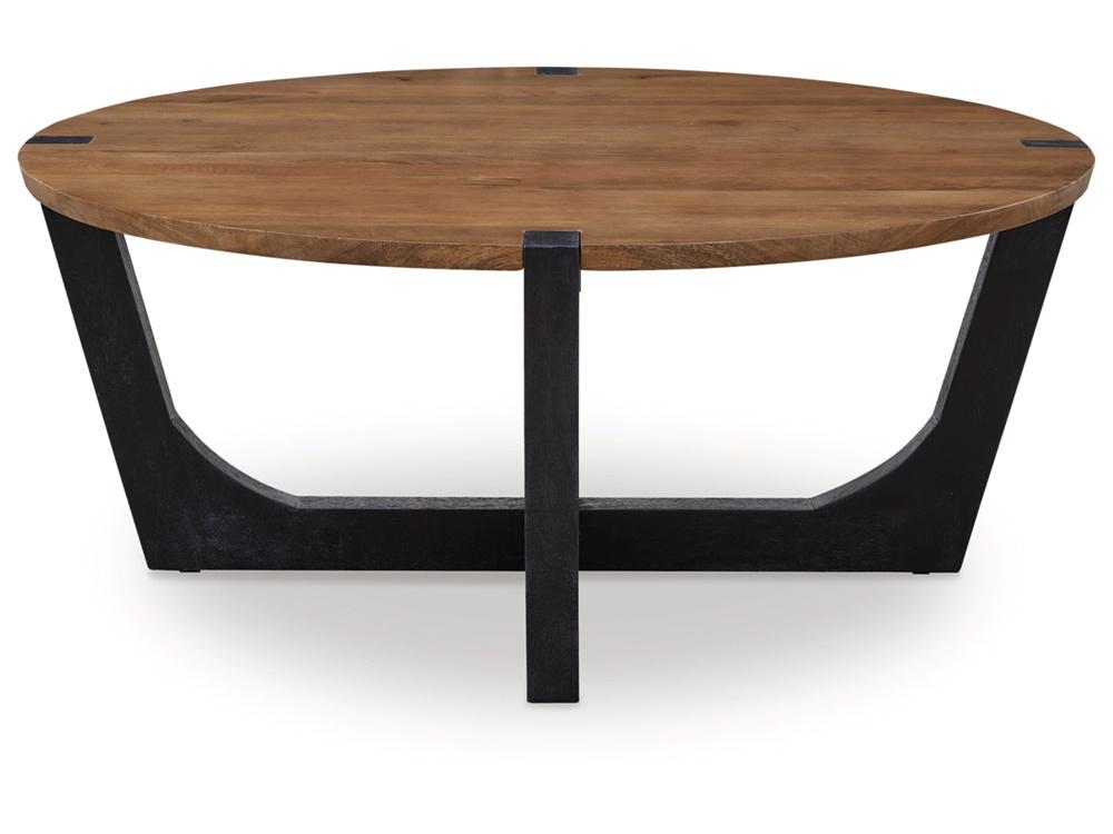 Signature Design by Ashley - Hanneforth Round Cocktail Table in Brown - T726-8 veiw 1