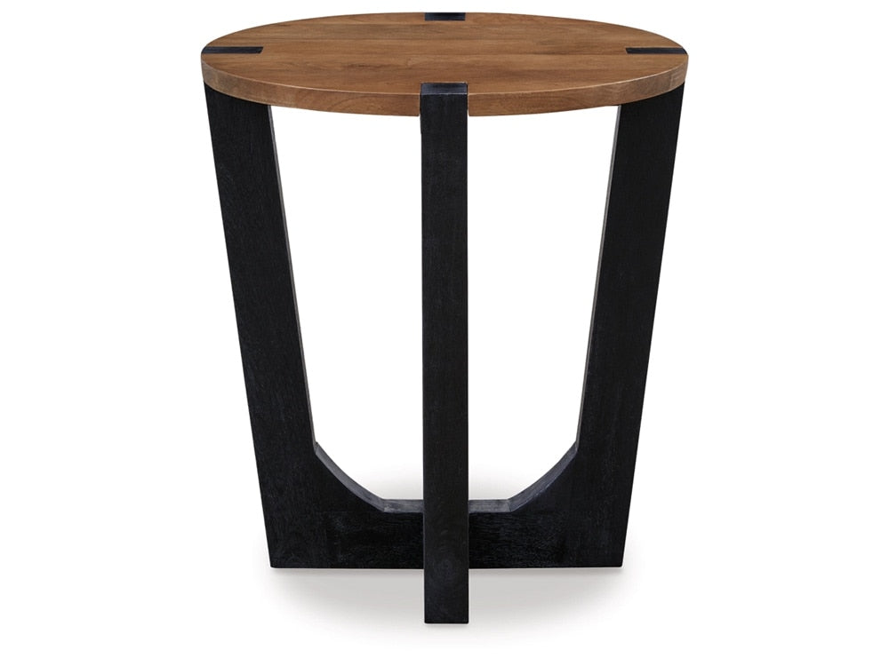 Signature Design by Ashley - Hanneforth Round End Table in Brown - T726-6 veiw 1