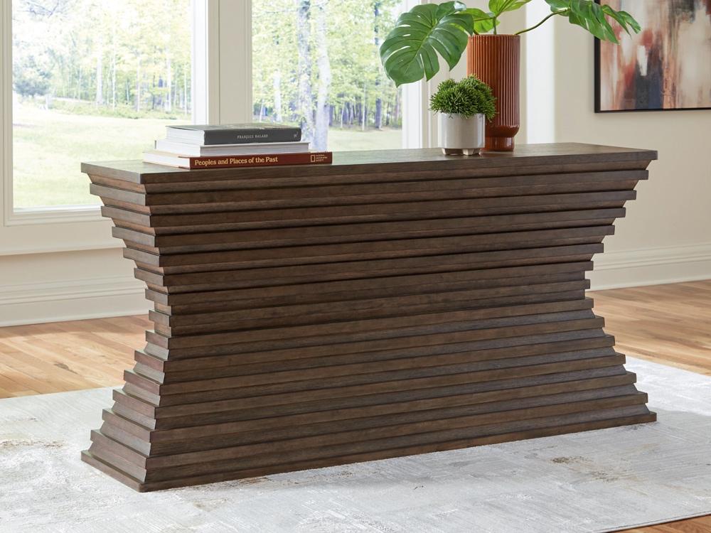 Signature Design by Ashley - Hannodream Sofa Table in Warm Brown - T821-4 veiw 2