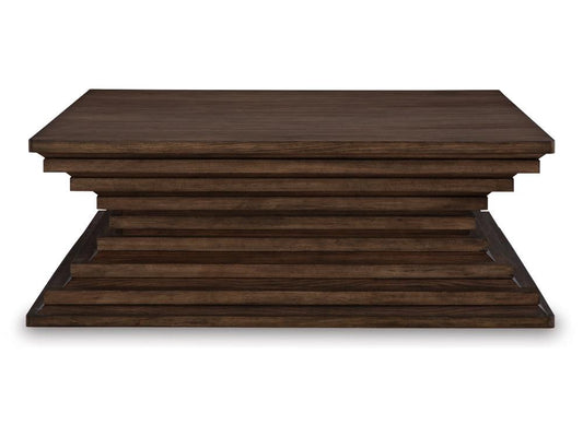 Signature Design by Ashley - Hannodream Square Cocktail Table in Warm Brown - T821-8 veiw 1