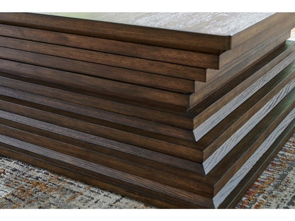Signature Design by Ashley - Hannodream Square Cocktail Table in Warm Brown - T821-8 veiw 3
