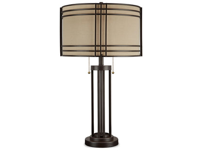 Signature Design by Ashley - Hanswell Metal Table Lamp in Dark Brown - L208294 veiw 1