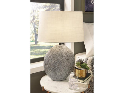 Signature Design by Ashley - Harif Paper Table Lamp in Black - L235624 veiw 2