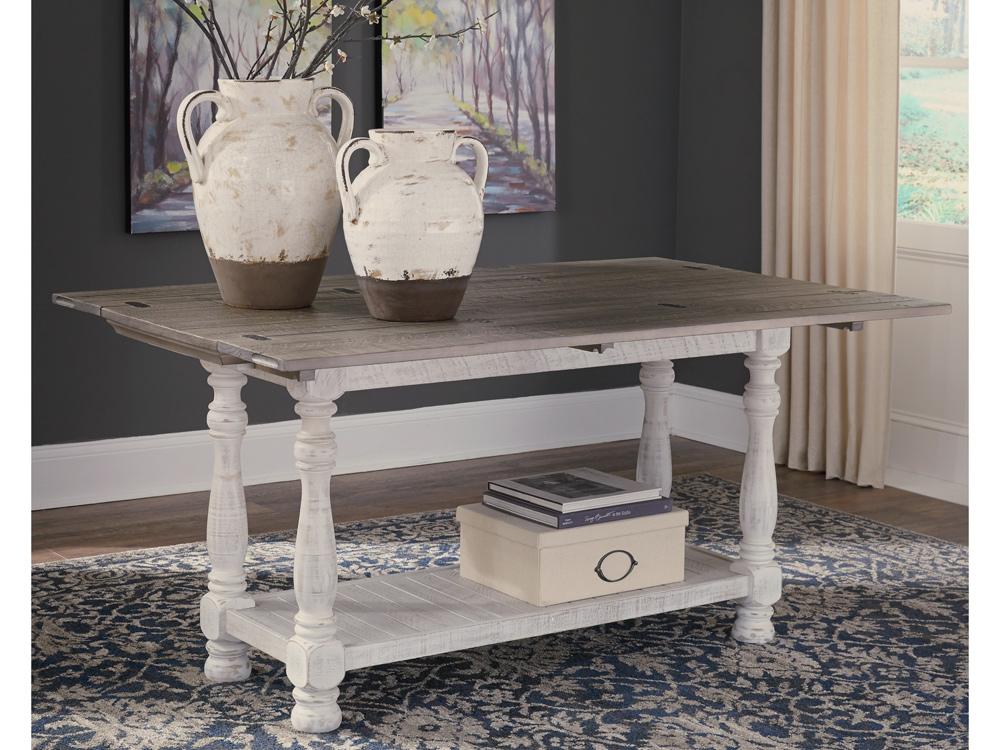 Signature Design by Ashley - Havalance Flip Top Sofa Table in Gray/White - T814-4 veiw 1