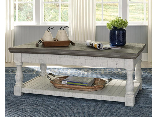 Signature Design by Ashley - Havalance Lift Top Cocktail Table in Gray/White - T814-9 veiw 2