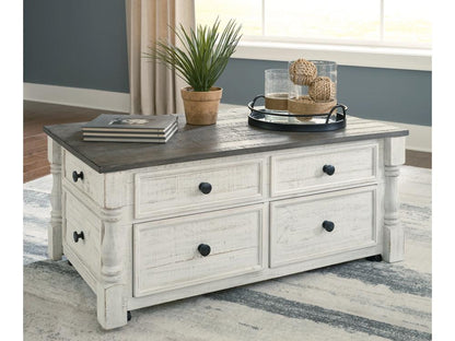 Signature Design by Ashley - Havalance Lift Top Cocktail Table in White/Gray - T994-20 veiw 2