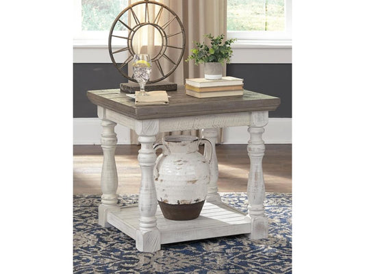 Signature Design by Ashley - Havalance Rectangular End Table in Gray/White - T814-3 veiw 2