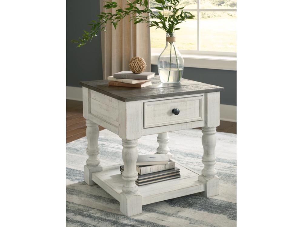 Signature Design by Ashley - Havalance Square End Table in White/Gray - T994-2 veiw 2