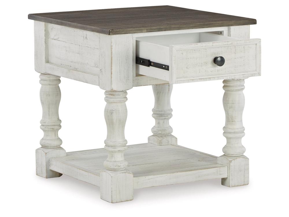 Signature Design by Ashley - Havalance Square End Table in White/Gray - T994-2 veiw 3