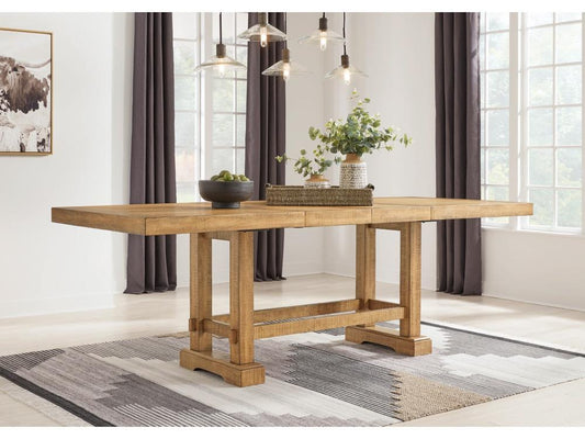 Signature Design by Ashley - Havonplane Rect Drm Counter Ext Table in Brown - D773-32 veiw 2