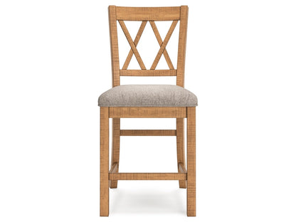 Signature Design by Ashley - Havonplane Upholstered Barstool (Set Of 2) in Brown - D773-124 veiw 1