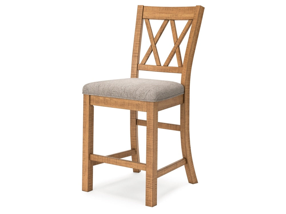Signature Design by Ashley - Havonplane Upholstered Barstool (Set Of 2) in Brown - D773-124 veiw 3