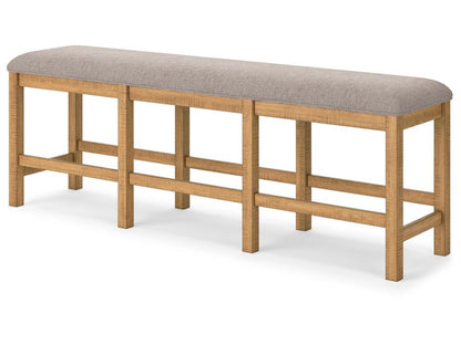 Signature Design by Ashley - Havonplane XL Counter UPH DRM Bench in Brown - D773-09 veiw 3