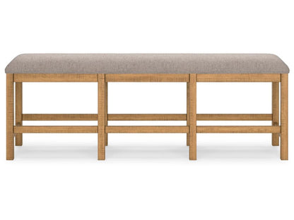 Signature Design by Ashley - Havonplane XL Counter UPH DRM Bench in Brown - D773-09 veiw 4