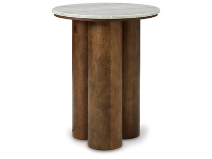 Signature Design by Ashley - Henfield Accent Table in Beige/Brown - A4000623 veiw 1