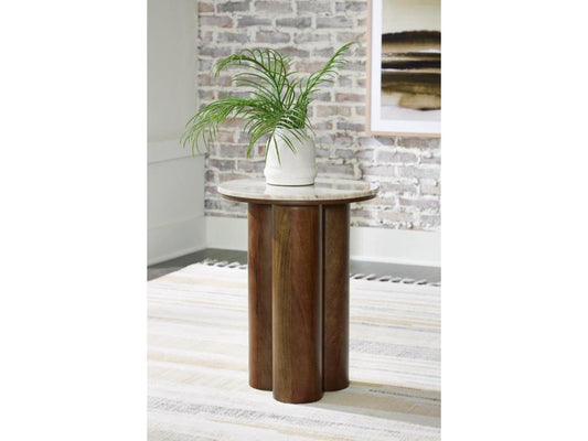 Signature Design by Ashley - Henfield Accent Table in Beige/Brown - A4000623 veiw 2