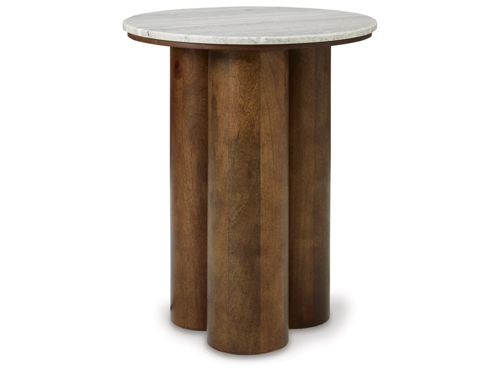 Signature Design by Ashley - Henfield Accent Table in Beige/Brown - A4000623 veiw 3