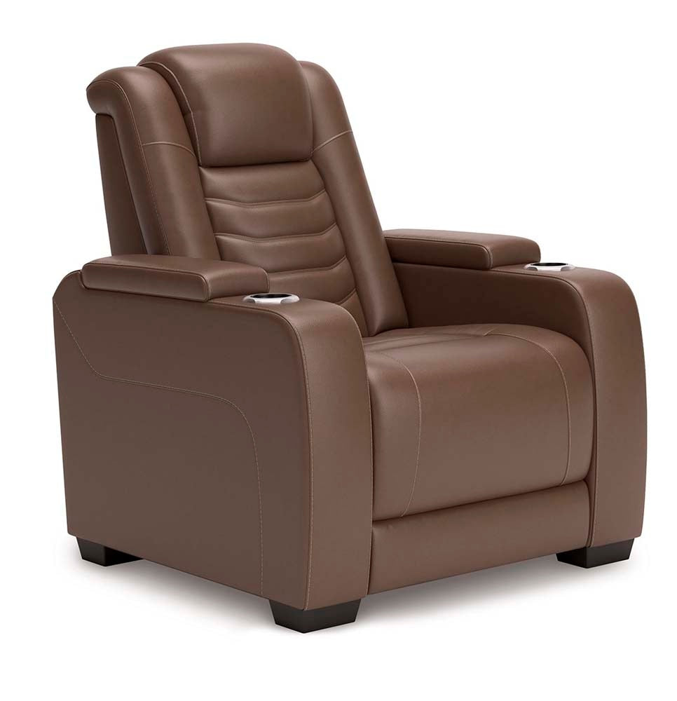 Signature Design by Ashley - High Impact Pwr Recliner/Adj Headrest in Tobacco - U1060113 veiw 1