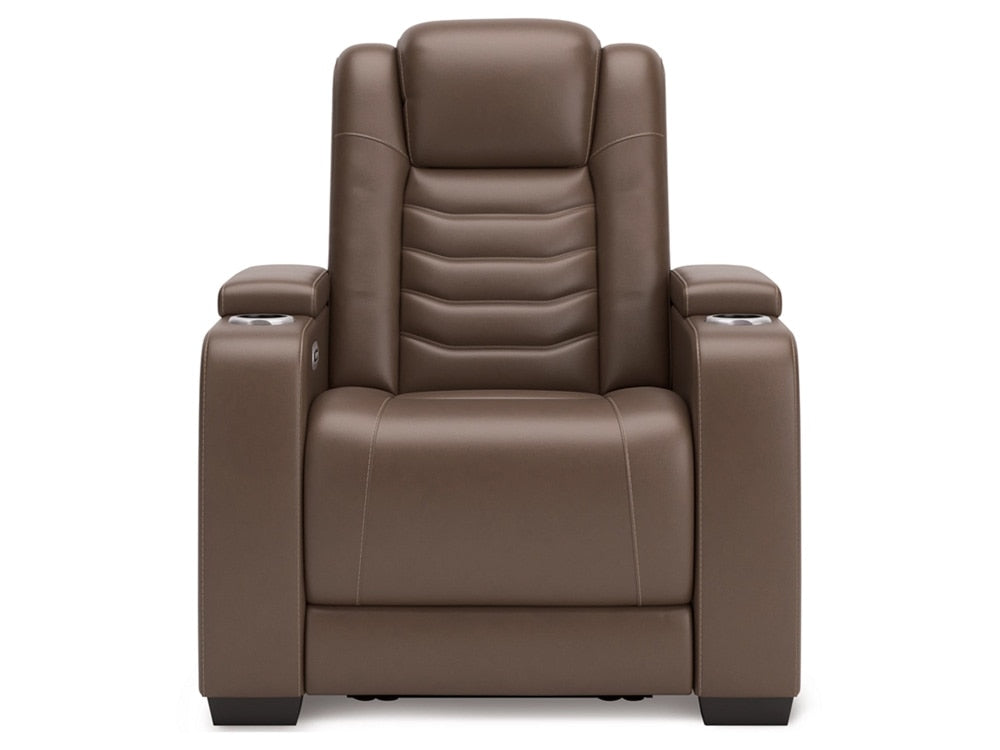 Signature Design by Ashley - High Impact Pwr Recliner/Adj Headrest in Tobacco - U1060113 veiw 3