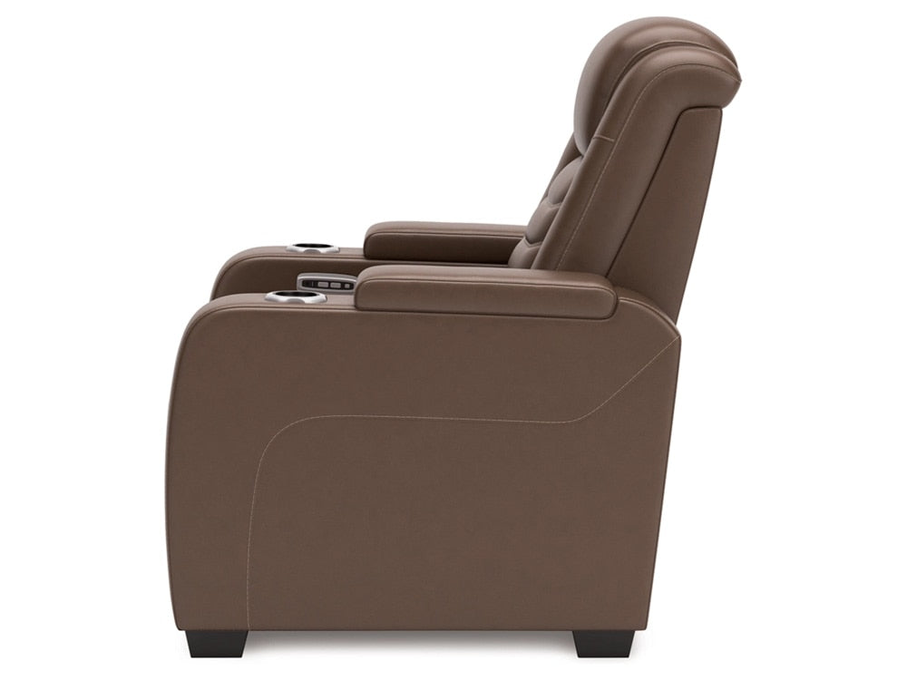 Signature Design by Ashley - High Impact Pwr Recliner/Adj Headrest in Tobacco - U1060113 veiw 4