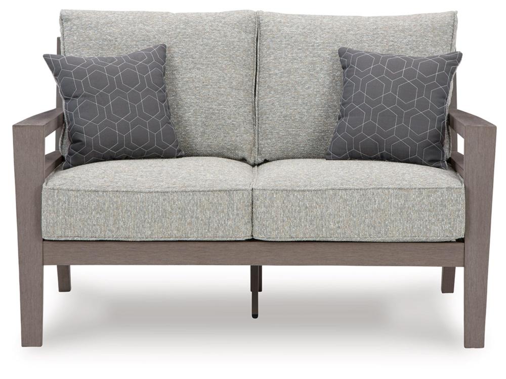Signature Design by Ashley - Hillside Barn Outdoor Loveseat W/Cushion in Gray/Brown - P564-835 veiw 1