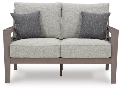 Signature Design by Ashley - Hillside Barn Outdoor Loveseat W/Cushion in Gray/Brown - P564-835 veiw 3