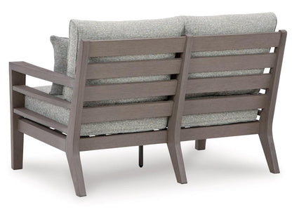 Signature Design by Ashley - Hillside Barn Outdoor Loveseat W/Cushion in Gray/Brown - P564-835 veiw 4