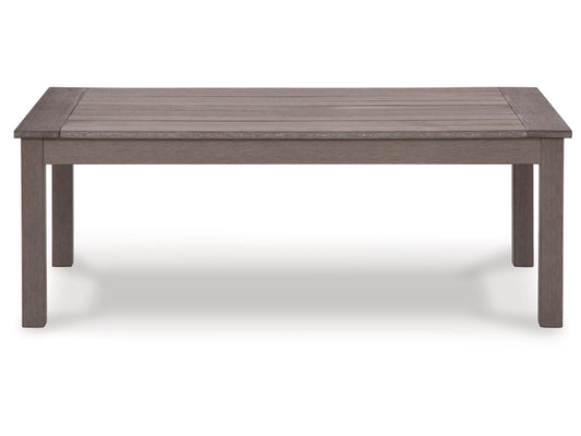Signature Design by Ashley - Hillside Barn Outdoor Rectangular Cocktail Table in Gray/Brown - P564-701 veiw 1