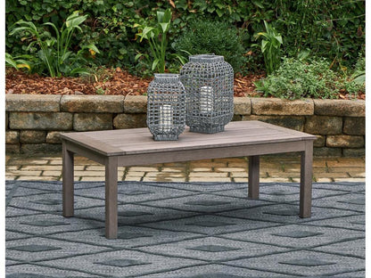 Signature Design by Ashley - Hillside Barn Outdoor Rectangular Cocktail Table in Gray/Brown - P564-701 veiw 2