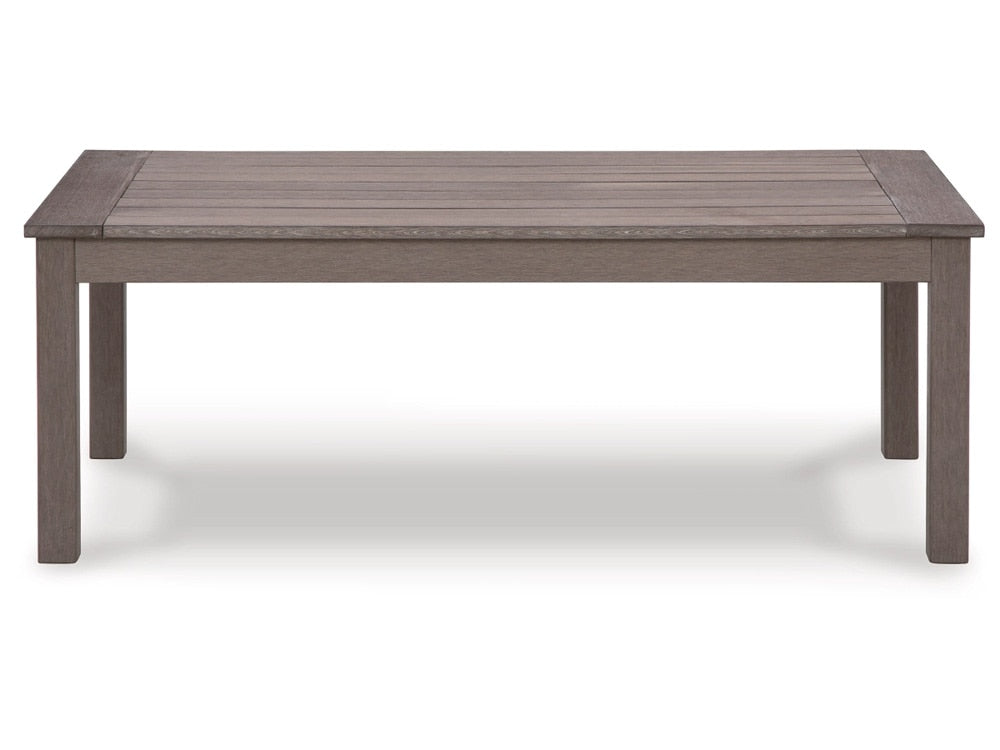 Signature Design by Ashley - Hillside Barn Outdoor Rectangular Cocktail Table in Gray/Brown - P564-701 veiw 3