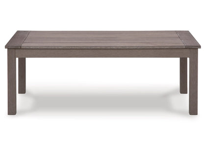 Signature Design by Ashley - Hillside Barn Outdoor Rectangular Cocktail Table in Gray/Brown - P564-701 veiw 3