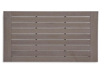 Signature Design by Ashley - Hillside Barn Outdoor Rectangular Cocktail Table in Gray/Brown - P564-701 veiw 4