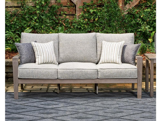 Signature Design by Ashley - Hillside Barn Outdoor Sofa With Cushion in Gray/Brown - P564-838 veiw 2