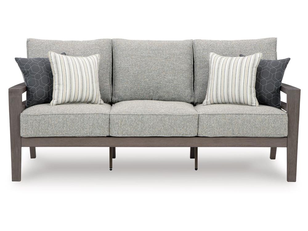 Signature Design by Ashley - Hillside Barn Outdoor Sofa With Cushion in Gray/Brown - P564-838 veiw 3